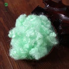 Green polyester fiber fill hollow staple