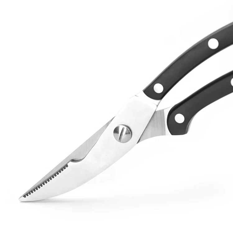Asiakey Strong Kitchen Shear Stainless Steel Poultry Fish Chicken Bone Scissors