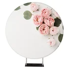 Wedding New Design Tension Fabric Display Wedding Diy Custom Round White Backdrop With Logo