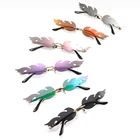 2019 new fashion metal flame rimless party sunglasses for super september promotion