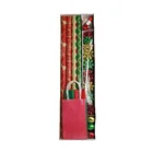 Printed Brown Kraft Paper Roll Christmas Gift Wrap Set