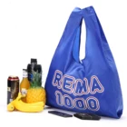 Customized Bulk reusable grocery Waterproof Polyester shopping Folding ripstop nylon bag