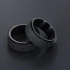 Ring Sand Blast Finish Fashion Stainless Steel Spinner Ring