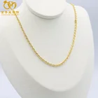 jiniuxing wholesale chain plated 24K gold necklace, simple dubai Necklace