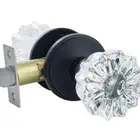 Bathroom bedroom bed bath room privacy door lockset crystal door knob lock
