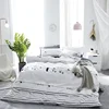 high quality 100% cotton bedding sets duvet cover bed linen sheets with musical symbols delicate pattern for living room