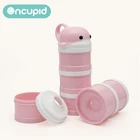 Baby Feeding Drinking Products Milk Powder Container Storage Box 4 Layers Pink Dolphin Infant Milk Powder Dispenser