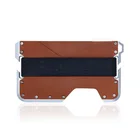 China manufacturer small wallet men rfid blocking credit card holder leather pop up foldable card holder with logos