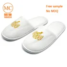 Hotel disposable velour closed toe slippers