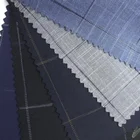 new design plaid Dyed woven tr italian uniform polyester/viscose fabric stock lot in japan