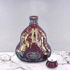 Vodka Ceramic Gin Bottle Porcelain Ceramic Gold 750ml Vodka Liquor Bottle For Tequila Whiskey Brandy Gin Rum Wine