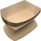 SR Wholesale Custom Restaurant Eco brown paper boat shaped paper salad bowl