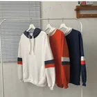 wholesale two tone hoodies men pullover hoodie oversized drop shoulder cotton sweatshirts