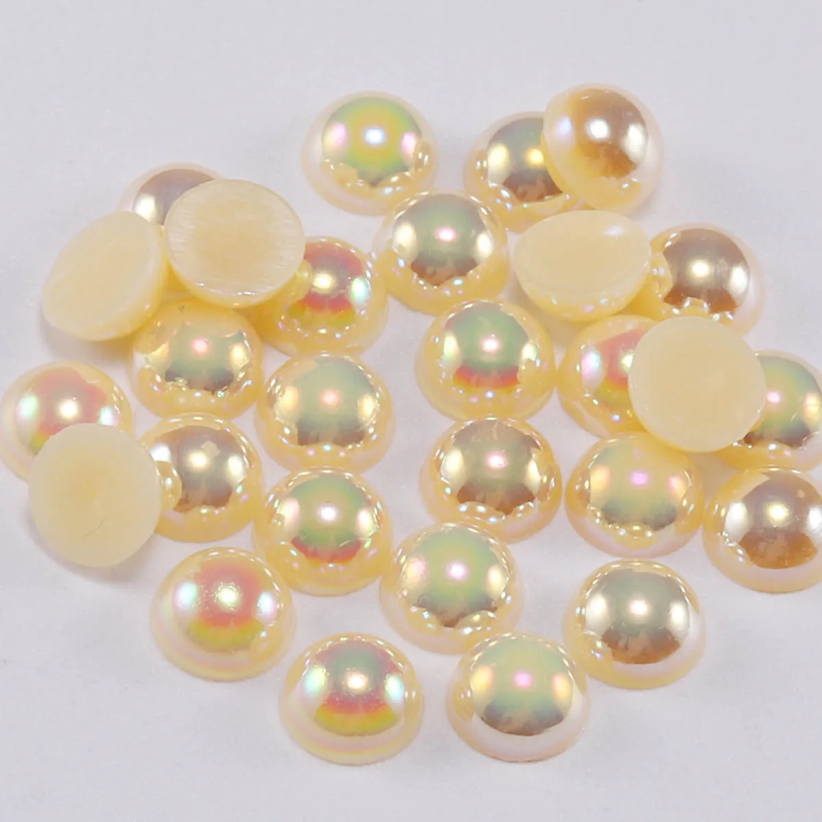 Wholesale Abs Flat Back Loose Pearl Resin Half Round Loose Pearls Buy