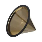 Portable gold coffee filter reusable ground metal stainless steel basket filter coffee
