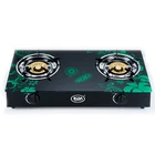 Modern kitchen cooking hot sale customizable color printing glass desktop gas stove
