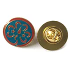 Rose Pins Enamel Travel Souvenir Metal Craft Dinosaur Enamel Pin Rose Red Lapel Pin