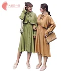2019 Spring Autumn large size women clothing belly covered slimming long-sleeved plus size long maxi casual Dress