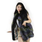 2020 Fashion Custom High Quality For Natural Silver Fox Fur Waistcoat Coat For Women Clothing For Women