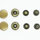 Huizhou Factory Classical 15mm round custom metal spring snap dome button for clothes