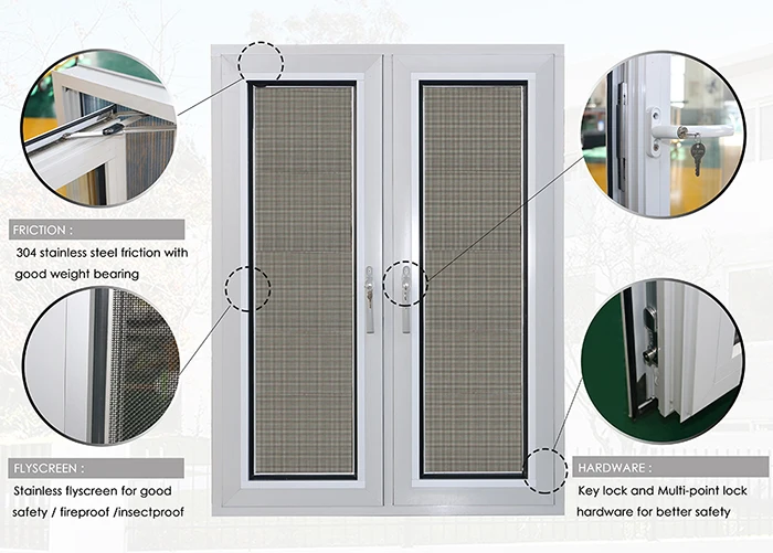 Australian standard Non thermal break /aluminium casement window/double glazed windows
