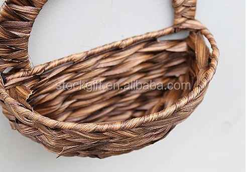 artificial flower basket decoration willow long bamboo braided