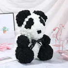 Multi color rose and teddi bear real preserved for high quality