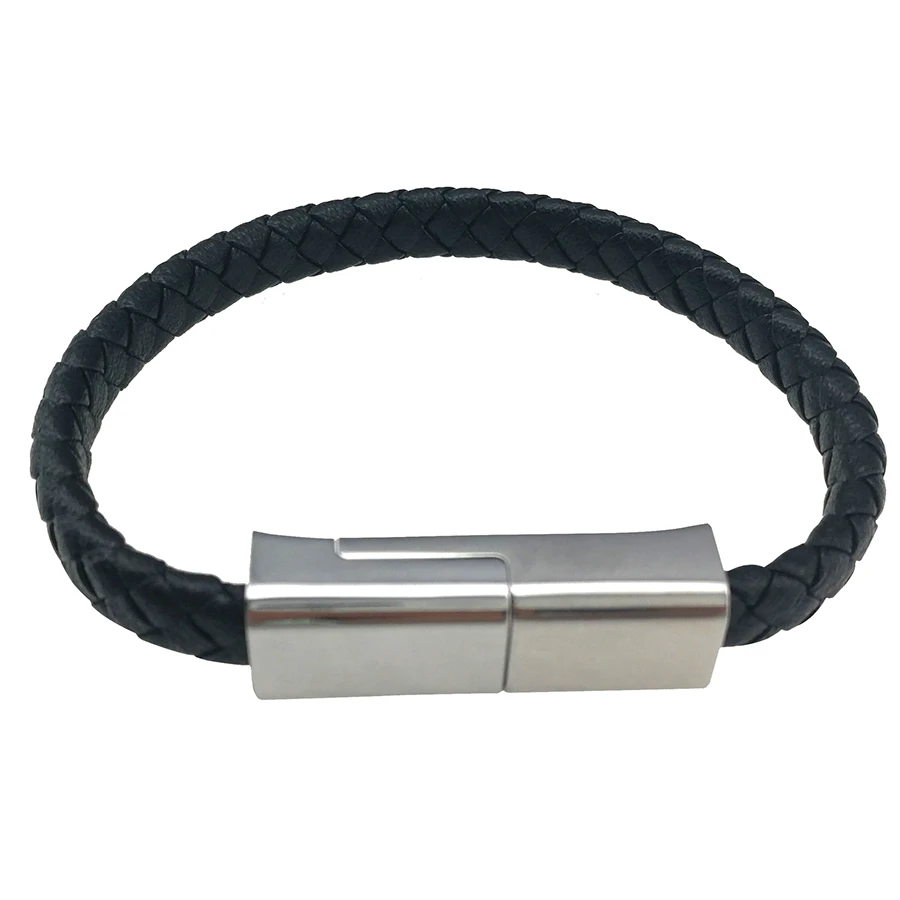 Low MOQ Customized Leather Micro Type C Usb Bracelet Charger Charging Data Cable For IPhone - ANKUX.COM