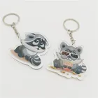 Acrylic Plastic Transparent Keychain Custom Printed Acrylic Charms with Smooth Laser Cut