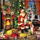 DIY Frame Christmas Tree Custom Handmade Art Oil Decorative Wall Canvas Painting by Numbers for Kits Adults