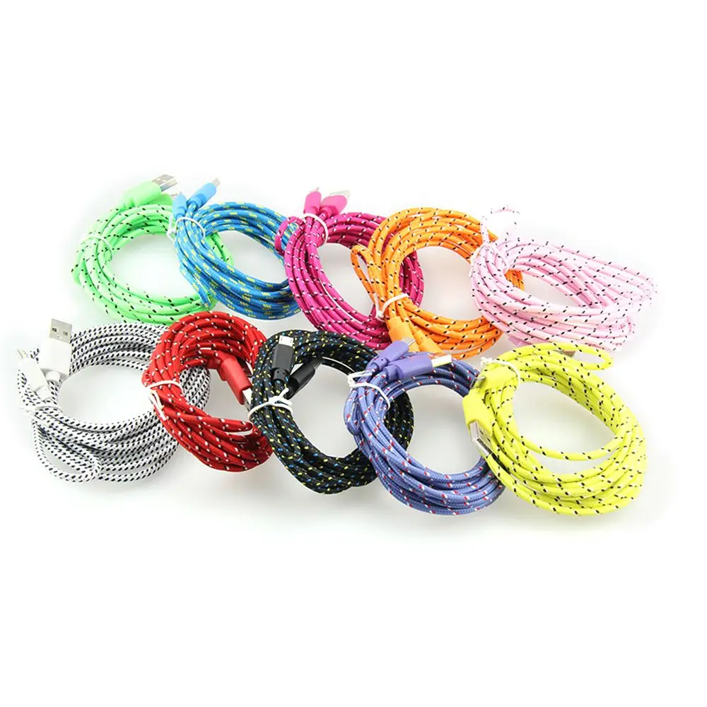 1m Nylon Fabric Braided Data Sync Micro USB Cable for Android High Speed Phone Charging Cord for Samsung Xiaomi LG Microusb - ANKUX.COM