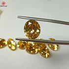 Oval Vivid Yellow Synthetic Cubic Zirconia Stone Gemstone Cz Diamond Gems