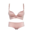 seamless push up bra transparent bra panty set