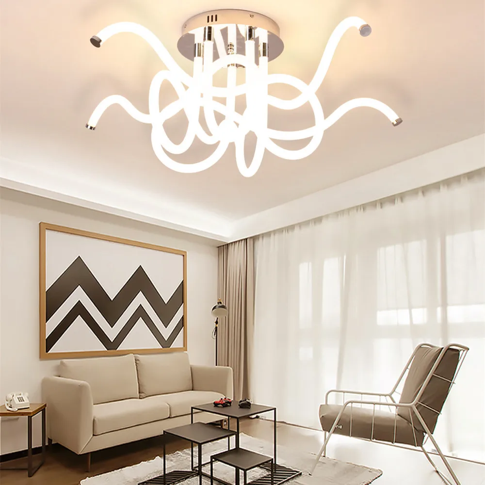 Nordic modern creative led ceiling lamps surface install acrylic fancy ceiling lights for dining room