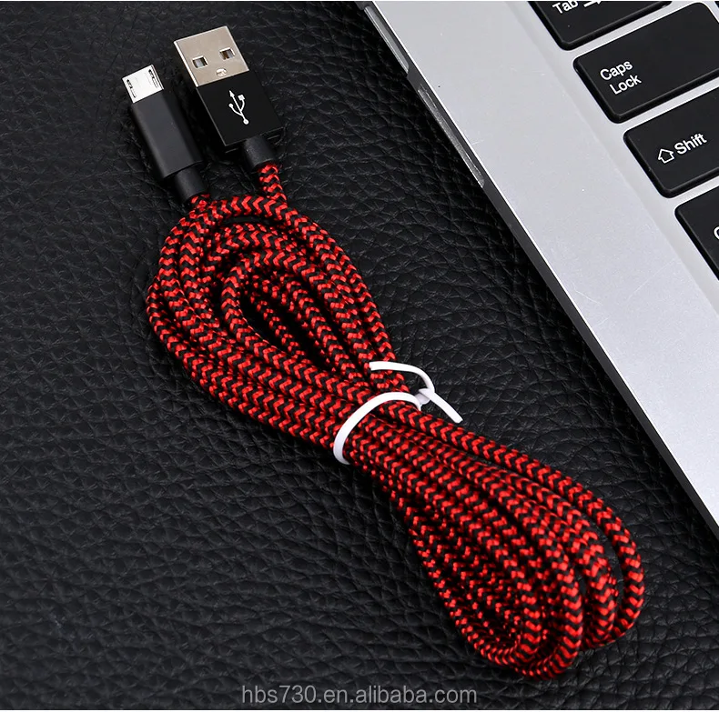 Hot sell Braided for lighting charging cables metal connector micro usb cable data transfer charging usb cable - ANKUX.COM