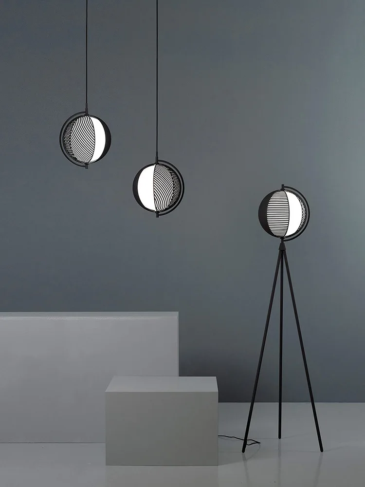 factory price modern black LED floor hanging single multiple lamps