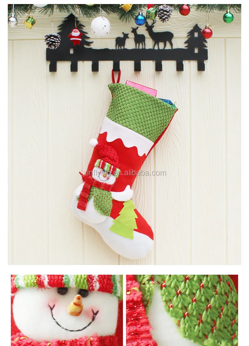 candy gift bag decorative item santa, snowman, elk sock