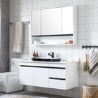 GN8087-120 Wholesale Modern Rubber Wood Waterproof Cabinet Basin Bathroom Vanity