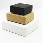 free shipping wholesale three colors towel packaging soap kraft flat packing folding paper gift box