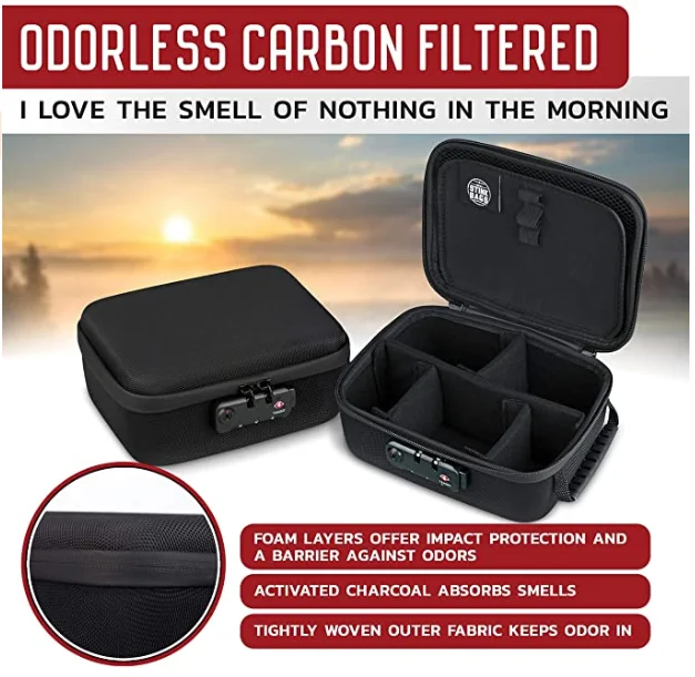 Custom Smell Proof Case Premium Travel Container Stash EVA Hard Smell Proof Bag supplier