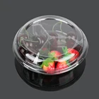 Round plastic disposable food divid tray container containers