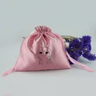 Wholesale mini satin jewellery pouch with logo satin tassel pouch for cosmetics