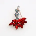 Wedding Gift colorful crystal Mermaid Brooch pin Jewelry