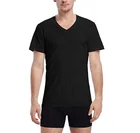 High Quality Custom Logo V Neck Cotton T Shirts for Men