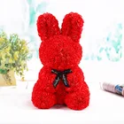 Mother's day best Gifts Artificial PE Rose Flowers Teddy Bear for Christmas Decoration rose teddy bear valentine's day
