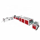 Automatic PP Woven Cement Plastic Handle Shopping Rolling Zipper Bag Making Machine