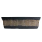 Flower Pot Garden Plastic Bronze Barrel Flower Planter Plant Pot