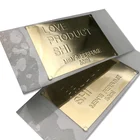 3d Packing Custom Gold Plated Metal 3D Embossing Letters Nickel Sticker For Perfume Bottle Packing Box