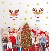Wall Stickers Big Nose Reindeer Shop Window Glass Decor Merry Christmas Decorations For Home Festival Mural Decals