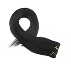 24 hours shipping full ends balayage double weft one piece 100% virgin remy ombre clip in human hair extensions for salon
